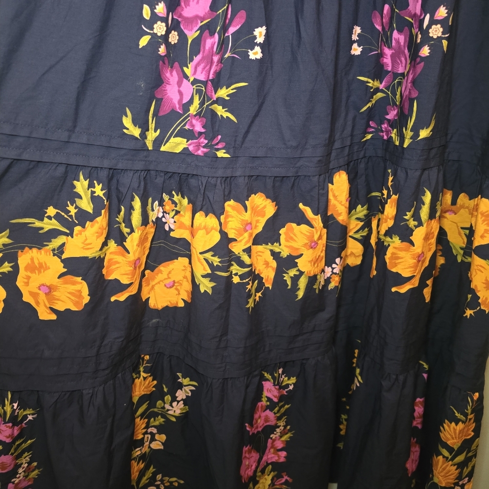 NWT Anthropologie The Somerset Maxi Dress Size 2X Navy Blue Blueberry Pockets - Picture 6 of 12